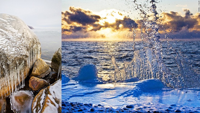 Hồ Baikal được bao bọc bởi băng đá khoảng 4 - 5 tháng mỗi năm. Lớp băng đá này dày và cứng tới mức người dân sống ở đây có thể sử dụng như đường cao tốc. Băng bắt đầu tan từ phía nam hồ vào tháng 4 và tới phía bắc hồ vào đầu tháng 6.