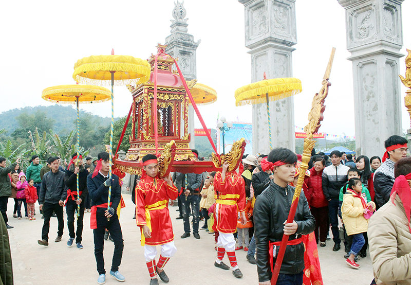 Lễ hội đình làng Dạ - nét văn hoá độc đáo của đồng bào dân tộc Tày, xã Thanh Lâm, Ba Chẽ. Ảnh: Thanh Sơn (Ba Chẽ)