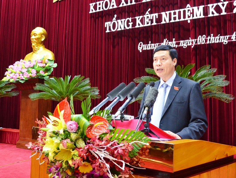 Chủ tịch UBND tỉnh Nguyễn Đức Long phát biểu tại Kỳ họp thứ 23, HĐND tỉnh Khóa XII.