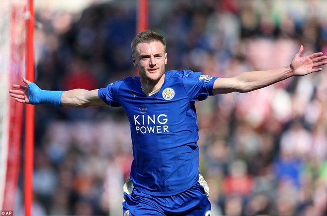 Jamie Vardy tỏa sáng giúp Leicester đánh bại Sunderland. (Nguồn: AP)
