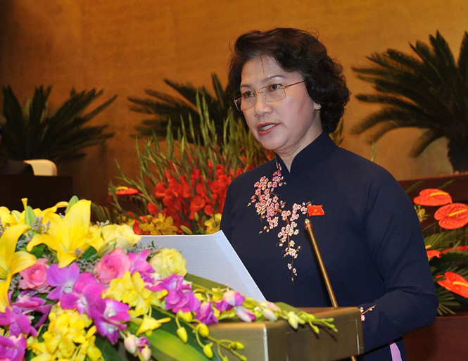 Chủ tịch QH Nguyễn Thị Kim Ngân phát biểu bế mạc - Ảnh: TTXVN
