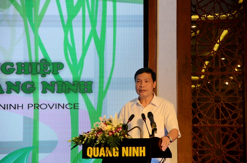 Đồng chí Nguyễn Đức Long, Chủ tịch UBND tỉnh phát biểu bế mạc hội nghị.