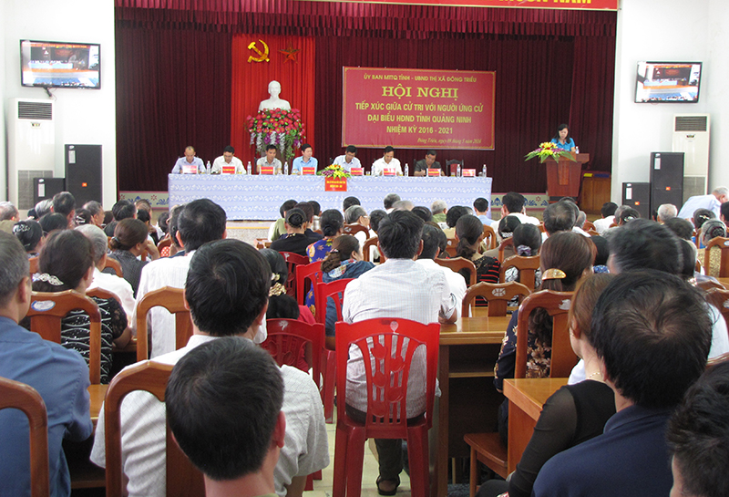 Ứng cử viên đại biểu HĐND tỉnh tiếp xúc cử tri, vận động bầu cử tại TX Đông Triều