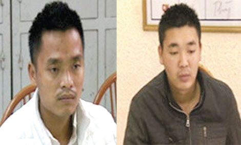 Hai đối tượng Phạm Văn Chiều và Nguyễn Đức Thắng (trú tại thôn Lại Xá, xã Thanh Thủy, huyện Thanh Hà, Hải Dương).