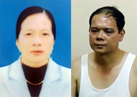Lực lượng Công an bắt giữ  vợ chồng Bế Thị Dưng và Chu Văn Anh tại nhà con trai.