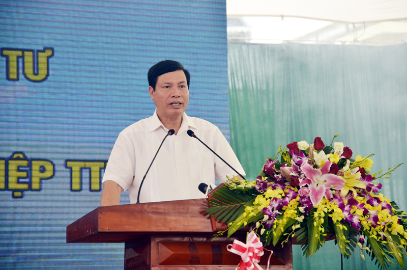 Đồng chí Nguyễn Đức Long, Phó Bí thư Tỉnh ủy, Chủ tịch UBND tỉnh phát biểu tại buổi lễ.