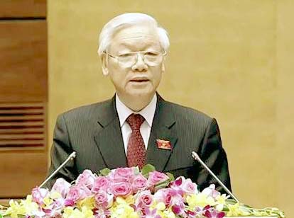 Tổng Bí thư Nguyễn Phú Trọng phát biểu tại khai mạc Kỳ họp. 