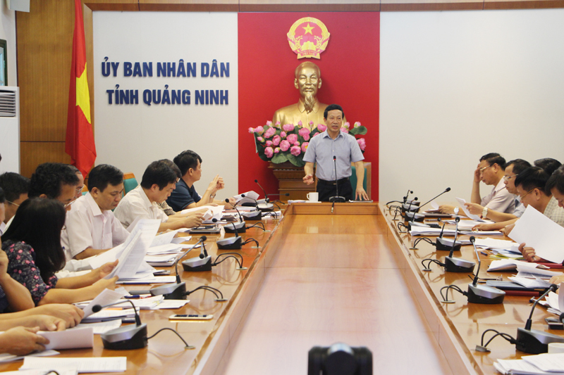 Đồng chi Nguyễn Văn Thành, Phó Chủ tịch UBND tỉnh phát biểu kết luận tại cuộc họp