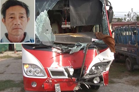 Bị cáo Hiền và chiếc xe gây tai nạn khiến 17 người thương vong.