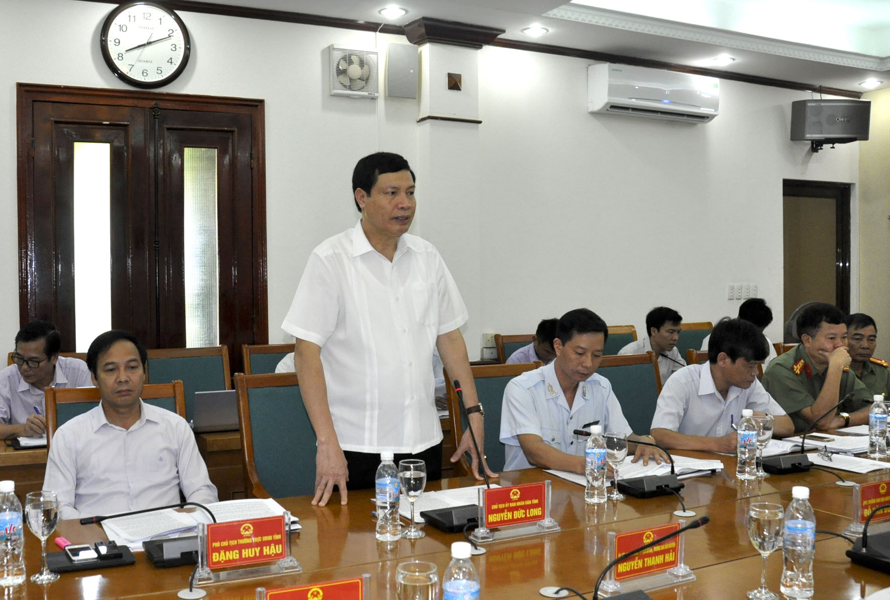 Đồng chí Nguyễn Đức Long, Chủ tịch UBND tỉnh phát biểu tại buổi làm việc với Đoàn công tác Ban Dân nguyện của Uỷ ban Thường vụ Quốc hội.