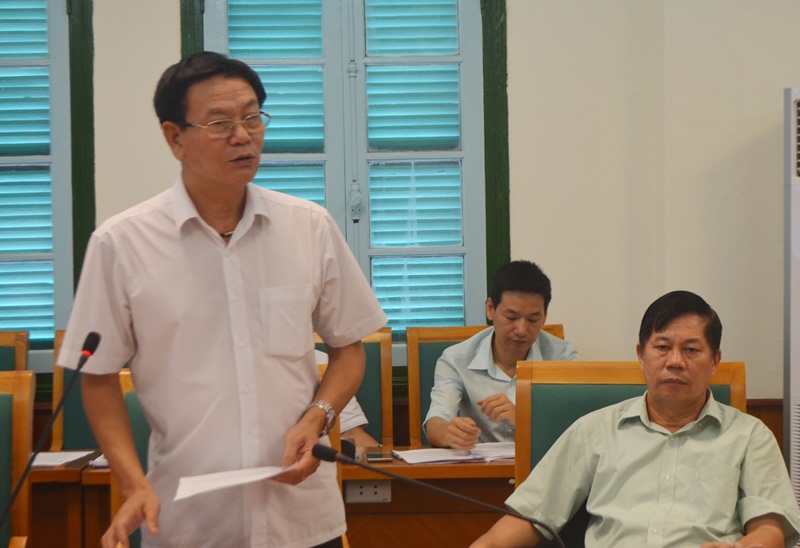 Đồng chí Nguyễn Mạnh Cường, Giám đốc Sở Xây dựng đề xuất một số kiến nghị hỗ trợ doanh nghiệp trong lĩnh vực của ngành.