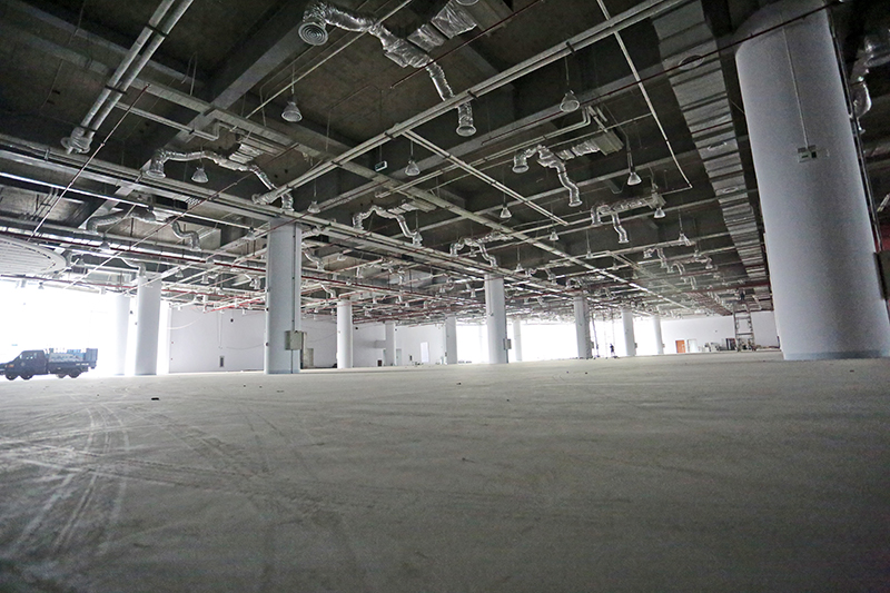 Khu vực tầng 1 dành cho tổ chức hội chợ đáp ứng được 300 gian hàng đã hoàn thành