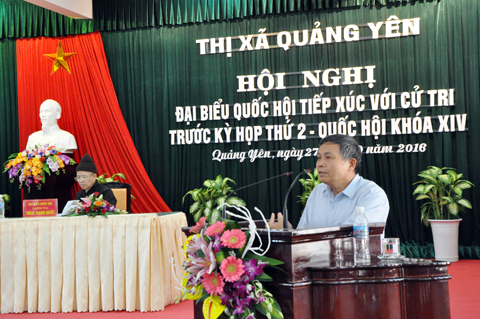 Cử tri Lương Văn Đạt, phường Minh Thanh (TX Quảng Yên) đề xuất kiến nghị.