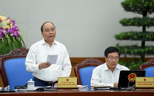 Thủ tướng Nguyễn Xuân Phúc phát biểu tại phiên họp thường kỳ Chính phủ tháng 9.