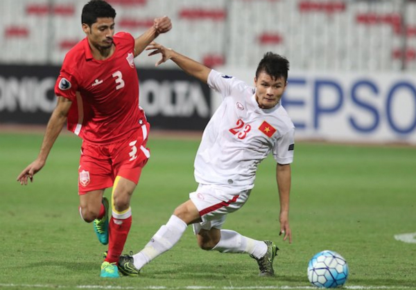 Trước Bahrain được đánh giá cao hơn về mọi mặt, các cầu thủ trẻ Việt Nam tiếp tục gây bất ngờ khi giành chiến thắng, để đi tiếp vào bán kết. Ảnh: AFC.