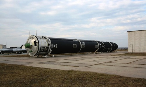Tên lửa đạn đạo liên lục địa RS-28 Sarmat của Nga. Ảnh: Wikicommons