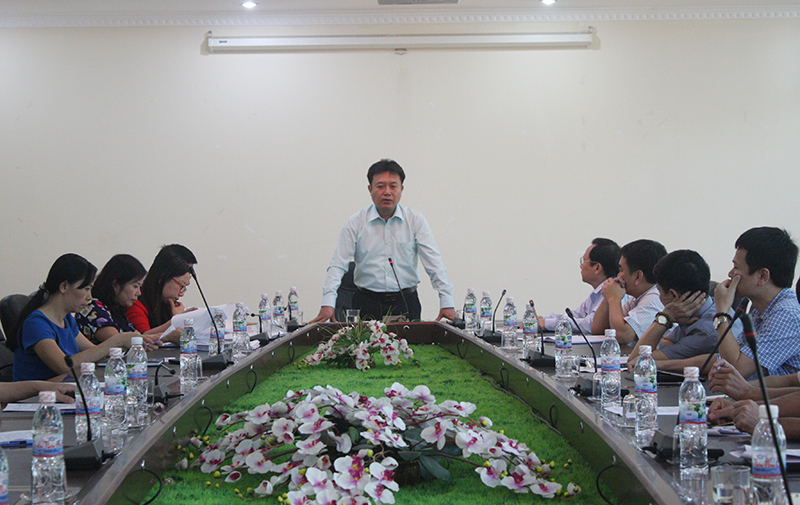 Đồng chí Nguyễn Đức Thành, Phó Chủ tịch HĐND tỉnh phát biểu kết luận buổi làm việc