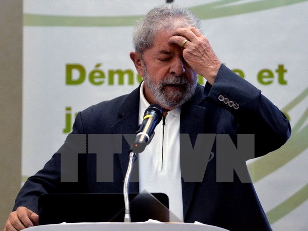 Cựu Tổng thống Brazil Lula da Silva tại một sự kiện ở Sao Paulo, Brazil. (Nguồn: AFP/TTXVN)