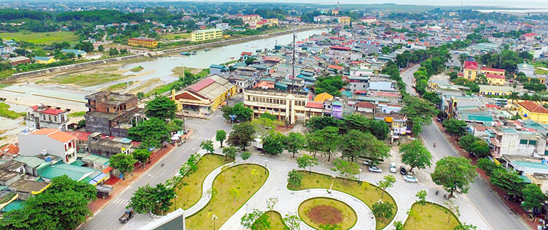 Đô thị Quảng Hà - trung tâm của huyện Hải Hà ngày càng hiện đại, văn minh.