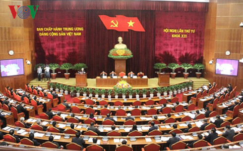 Toàn cảnh phiên họp Hội nghị lần thứ 4 Ban Chấp hành Trung ương Đảng khóa XII.