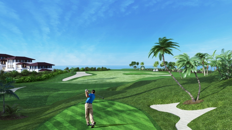 FLC Hạ Long sở hữu sân golf view Vịnh trên địa hình đồi núi-  thách thức độ khó của các golfer chuyên nghiệp