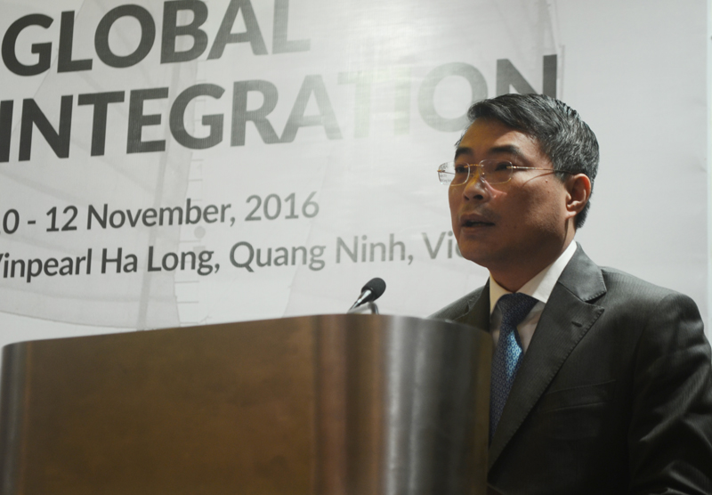 Ông Lê Minh Hưng, Thống đốc NHNN Việt Nam phát biểu tại hội nghị