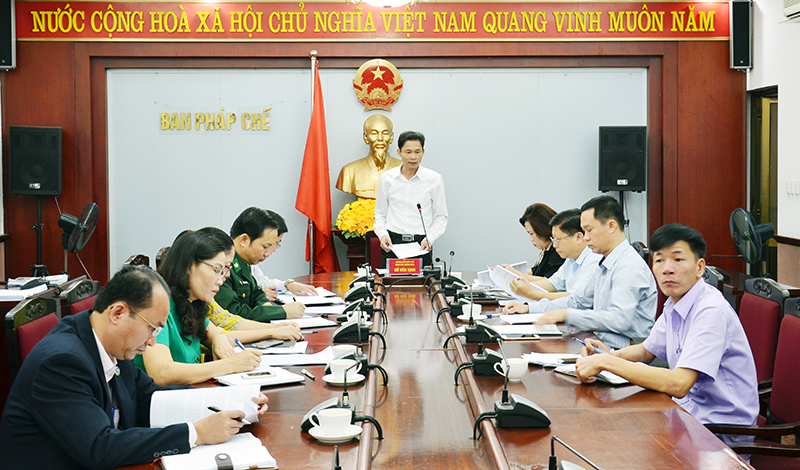 Ban Pháp chế HĐND tỉnh tổ chức họp thẩm tra tờ trình về việc đặt tên đường, phố trên địa bàn TP Móng Cái và TP Uông Bí.