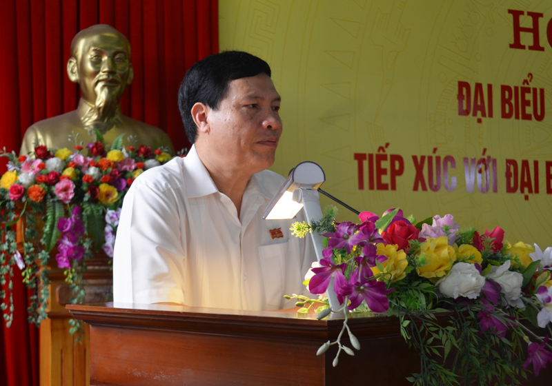 Đồng chí Nguyễn Đức Long, Chủ tịch UBND tỉnh tiếp xúc cử tri TP Uông Bí 