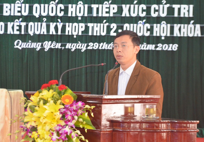 Cử tri Phạm Chiến Thắng, phường Quảng Yên, gửi  ý  kiến đến với Quốc hội