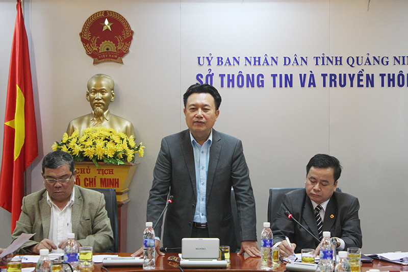 Đồng chí Nguyễn Đức Thành, Phó Chủ tịch HĐND tỉnh thông tin đến các cơ quan báo chí về dự kiến chương trình, nội dung kỳ họp thứ 4 HĐND tỉnh khóa XIII.