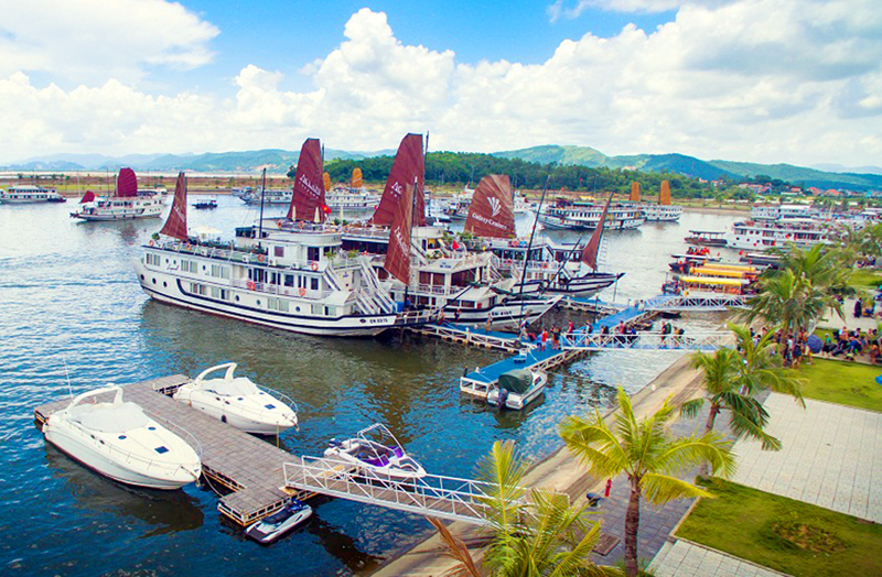 As the biggest wharf in Vietnam, Tuan Chau International tourist wharf is capable to accommodate around 2,000 vessels 