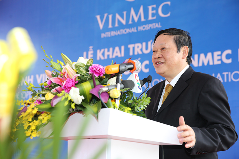 GS.TS Nguyễn Viết Tiến, Thứ trưởng Bộ Y tế phát biểu tại lễ khai trương.