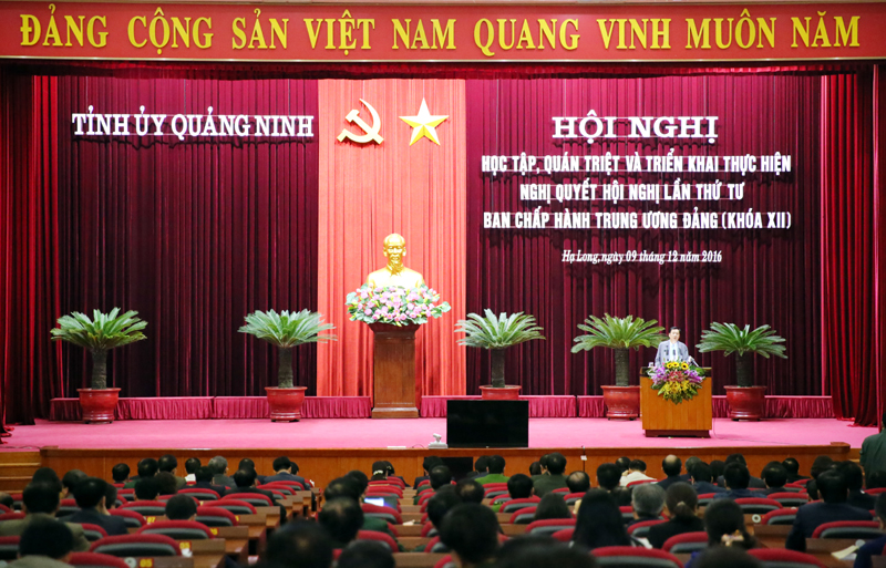 Tỉnh Quảng Ninh quán triệt, triển khai các nhiệm vụ thực hiện Nghị quyết Hội nghị Trung ương 4 (Khóa XII) của Đảng.