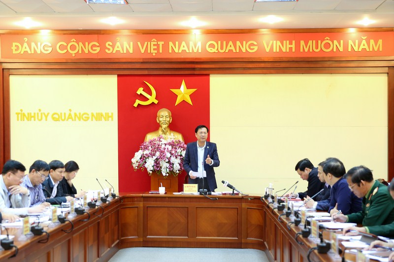 Bí thư Tỉnh ủy Nguyễn Văn Đọc chỉ đạo tại buổi làm việc.