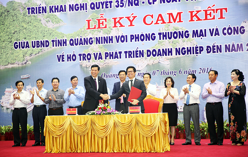 UBND tỉnh - VCCI Việt Nam ký kết về hỗ trợ và phát triển doanh nghiệp đến năm 2020.