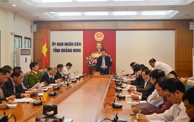 Đồng chí Nguyễn Đức Long, Chủ tịch UBND tỉnh phát biểu kết luận tại hội nghị