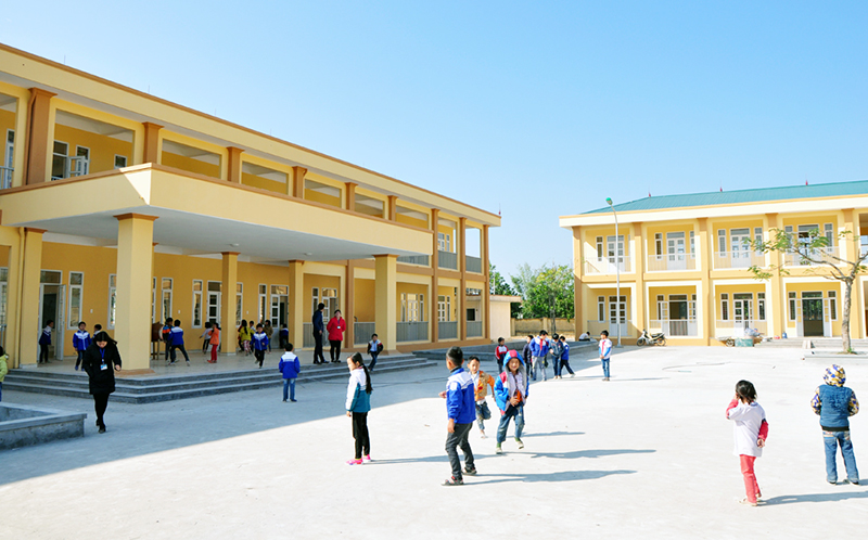 Trường Tiểu học Quảng Thắng (Hải Hà) được đầu tư xây mới trong năm 2016.