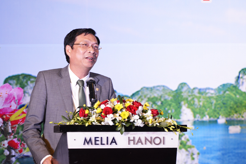 Đồng chí Nguyễn Văn Đọc, Bí thư Tỉnh ủy, Chủ tịch HĐND tỉnh phát biểu tại buổi gặp mặt các cơ quan báo chí trung ương