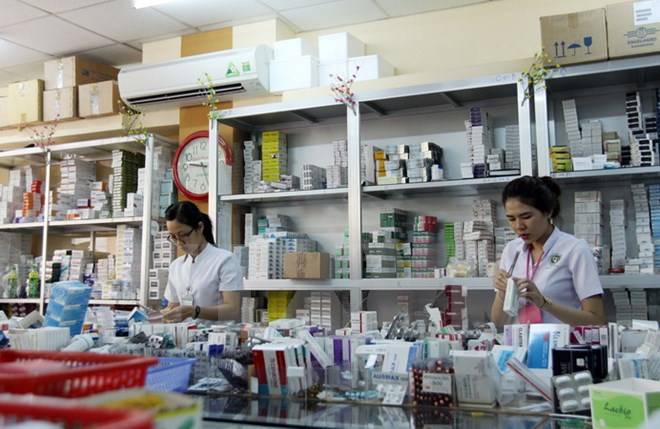 Nhà thuốc GPP tại bệnh viện Quận 2, Thành phố Hồ Chí Minh. (Ảnh: Phương Vy/TTXVN)