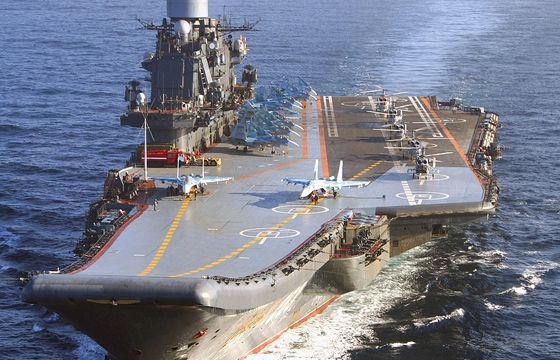 Tàu sân bay Admiral Kuznetsov của Nga. (Ảnh: TASS)