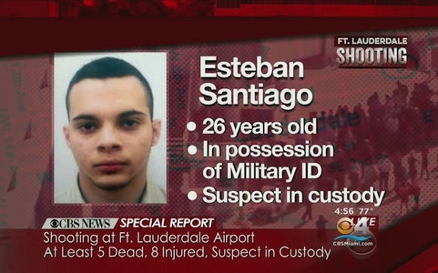 Kẻ tình nghi thực hiện vụ xả súng Esteban Santiago đã bị bắt giữ. Ảnh: AP