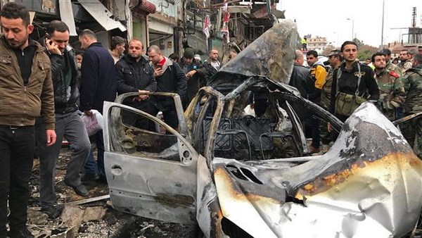 Hiện trường một vụ đánh bom ở Syria. (Nguồn: AFP)