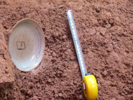 Một đĩa cổ thu được trong quá trình thăm dò khảo cổ tại gò Dương Xuân.