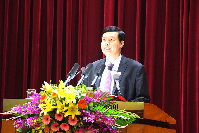 Đồng chí Nguyễn Đức Long, Chủ tịch UBND tỉnh phát biểu chỉ đạo tại hội nghị