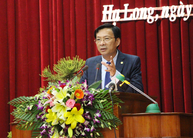 Đồng chí Nguyễn Văn Đọc, Bí thư Tỉnh ủy, Chủ tịch HĐND tỉnh phát biểu chỉ đạo hội nghị