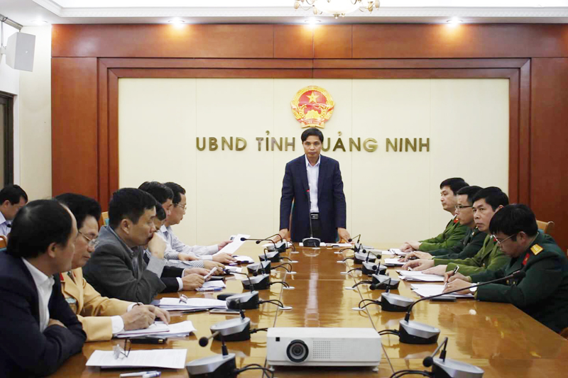 Đồng chí Vũ Văn Diện, Phó Chủ tịch UBND tỉnh phát biểu chỉ đạo tại buổi làm việc