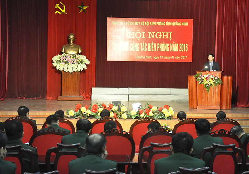 Phó Chủ tịch UBND tỉnh Lê Quang Tùng phát biểu tại hội nghị tổng kết.