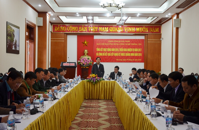 công bố kết quả xếp hạng chỉ số đánh giá thực trạng năng lực sẵn sàng ứng dụng và phát triển CNTT trong các cơ quan nhà nước tỉnh Quảng Ninh năm 2016 