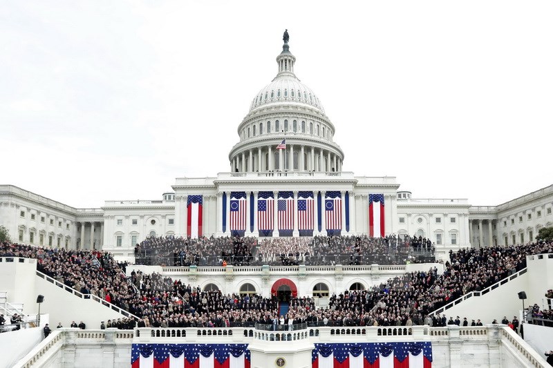 Toàn cảnh lễ tuyên thệ nhậm chức của Tổng thống đắc cử Donald Trump tại Washington, DC, ngày 20/1. (Nguồn: AFP/TTXVN)