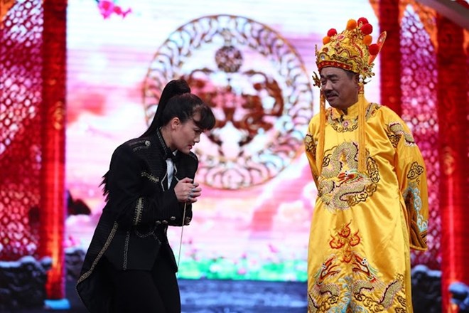 Tên tuổi Quốc Khánh "đóng đinh" với vai Ngọc Hoàng trong chương trình "Gặp nhau cuối năm." (Ảnh: VFC)